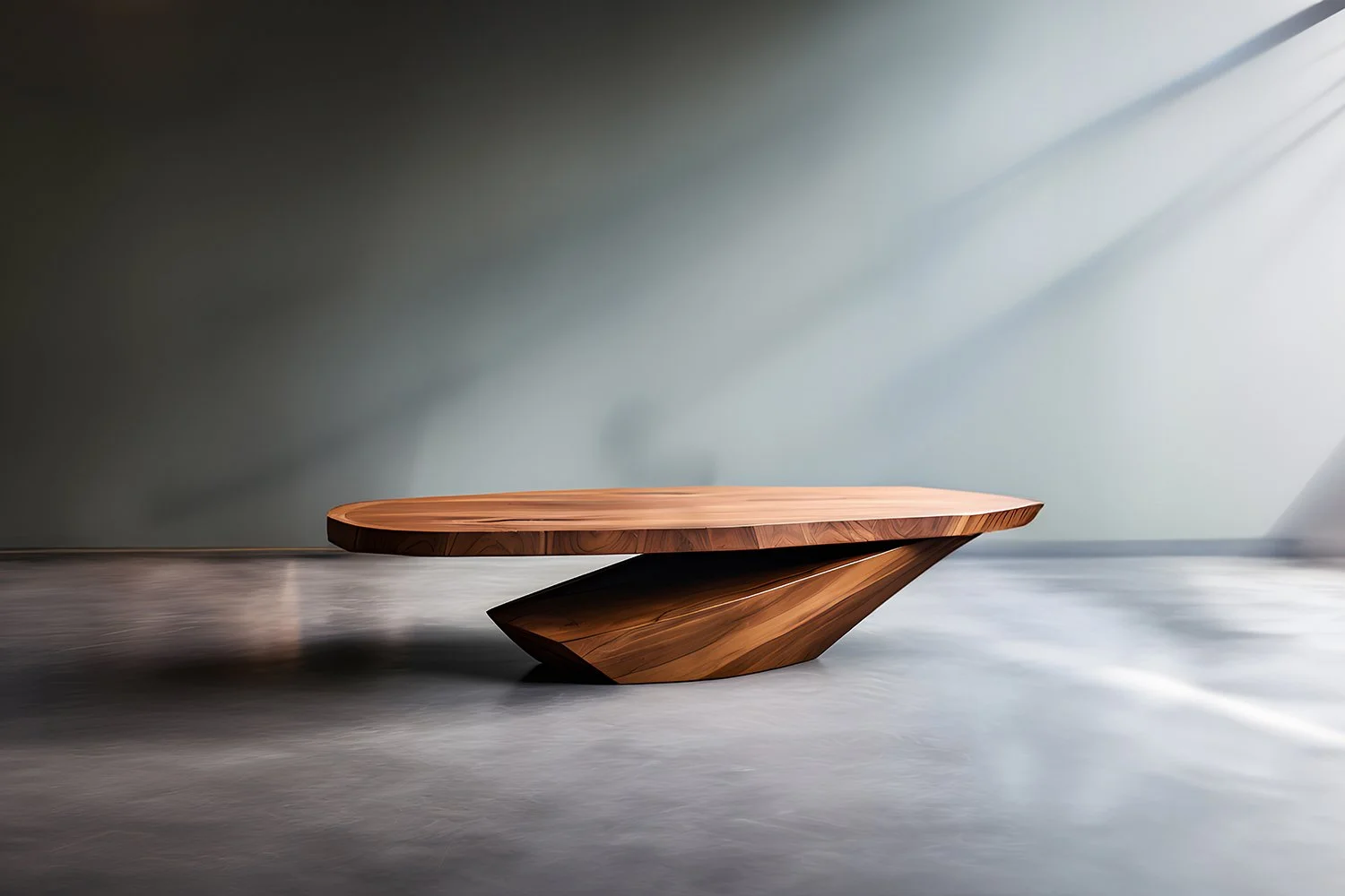 Sculptural Coffee Table Made of Solid Wood, Center Table Solace S25 by